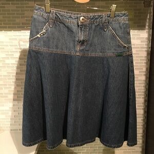 Smart Set Denim Fit and Flare Circle Skirt